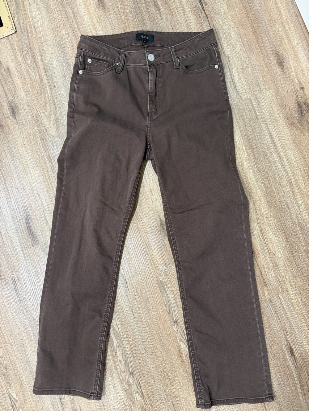 Quince Brown women’s Straight Jeans